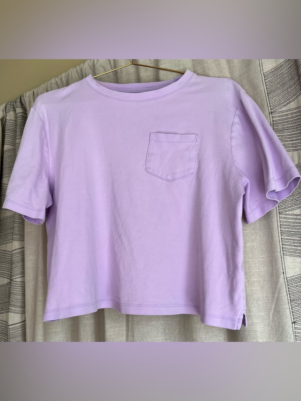 A New Day Lavender Boxy T-Shirt Medium Short Sleeve Pocket Tee